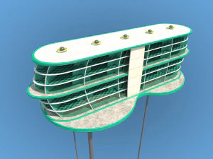 futuristic architecture skyscraper 05 3D Model