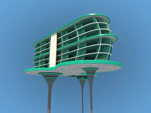 futuristic architecture skyscraper 05 3D Model