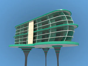 futuristic architecture skyscraper 05 3D Model