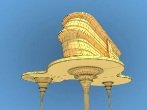 futuristic architecture skyscraper 05 3D Model