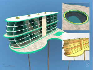 futuristic architecture skyscraper 05 3D Model