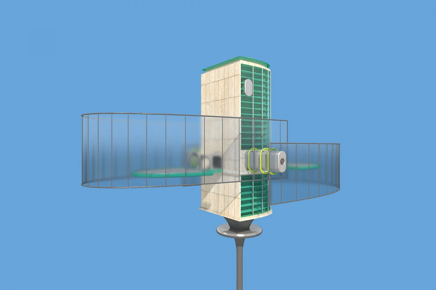 futuristic architecture skyscraper 06 3D Model .c4d .max .obj .3ds .fbx .stl .blend 