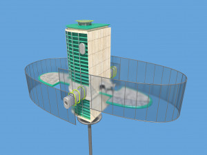 futuristic architecture skyscraper 06 3D मॉडल