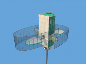 futuristic architecture skyscraper 06 3D मॉडल