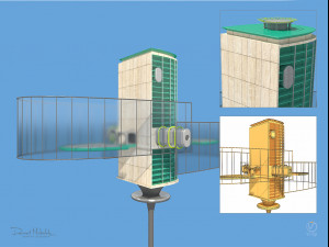 futuristic architecture skyscraper 06 3D मॉडल