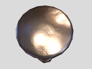 flat head bolt nut pbr 6 pack 3D Model