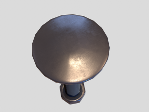 flat head bolt nut pbr 6 pack 3D Модель