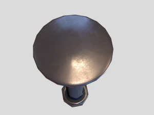 flat head bolt nut pbr 6 pack 3D Model