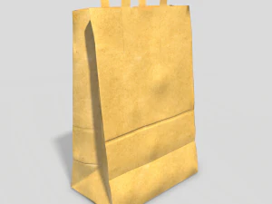 paper bag pbr low poly 3D Model