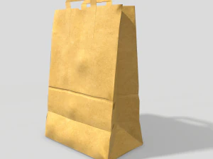 paper bag pbr low poly 3D Model