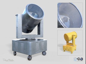 riged search light Model 3D