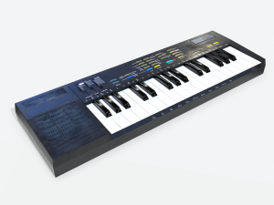 synthesizer pbr low poly 3D मॉडल