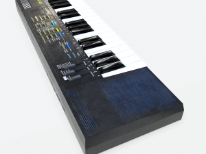 synthesizer pbr low poly 3D मॉडल