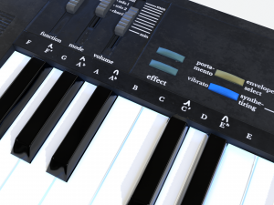 synthesizer pbr low poly 3D मॉडल
