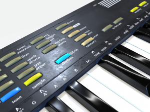 synthesizer pbr low poly 3D मॉडल