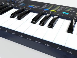 synthesizer pbr low poly 3D मॉडल
