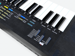 synthesizer pbr low poly 3D मॉडल