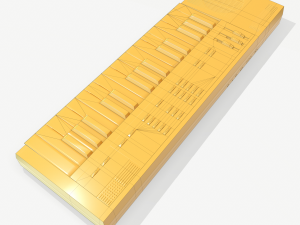synthesizer pbr low poly 3D मॉडल