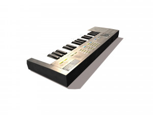 synthesizer pbr low poly 3D मॉडल
