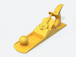 vintage plane pbr low poly Modello 3D