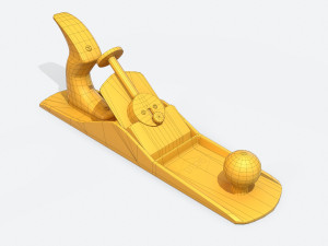 vintage plane pbr low poly Modello 3D