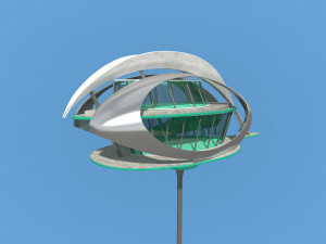 futuristic architecture skyscraper 06 Modelo 3D