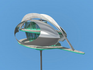 futuristic architecture skyscraper 06 Modelo 3D