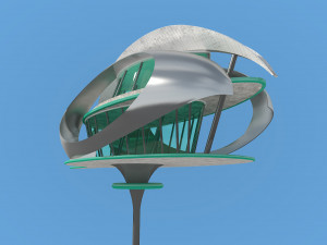 futuristic architecture skyscraper 06 Modelo 3D