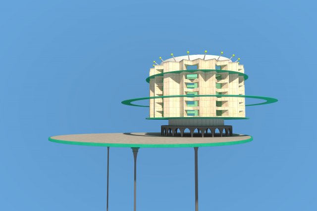 futuristic architecture skyscraper 08 3D मॉडल .c4d .max .obj .3ds .fbx .stl .blend 