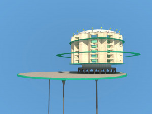 futuristic architecture skyscraper 08 3D Model