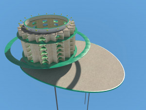 futuristic architecture skyscraper 08 3D मॉडल