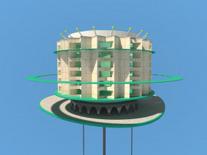 futuristic architecture skyscraper 08 3D मॉडल
