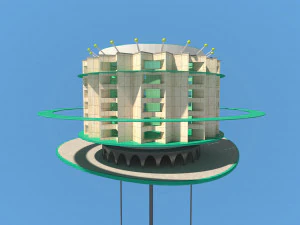 futuristic architecture skyscraper 08 3D Model