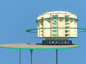 futuristic architecture skyscraper 08 3D Model