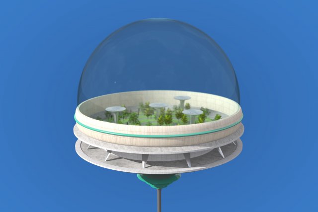 futuristic architecture skyscraper 09 Model 3D .c4d .max .obj .3ds .fbx .stl .blend 