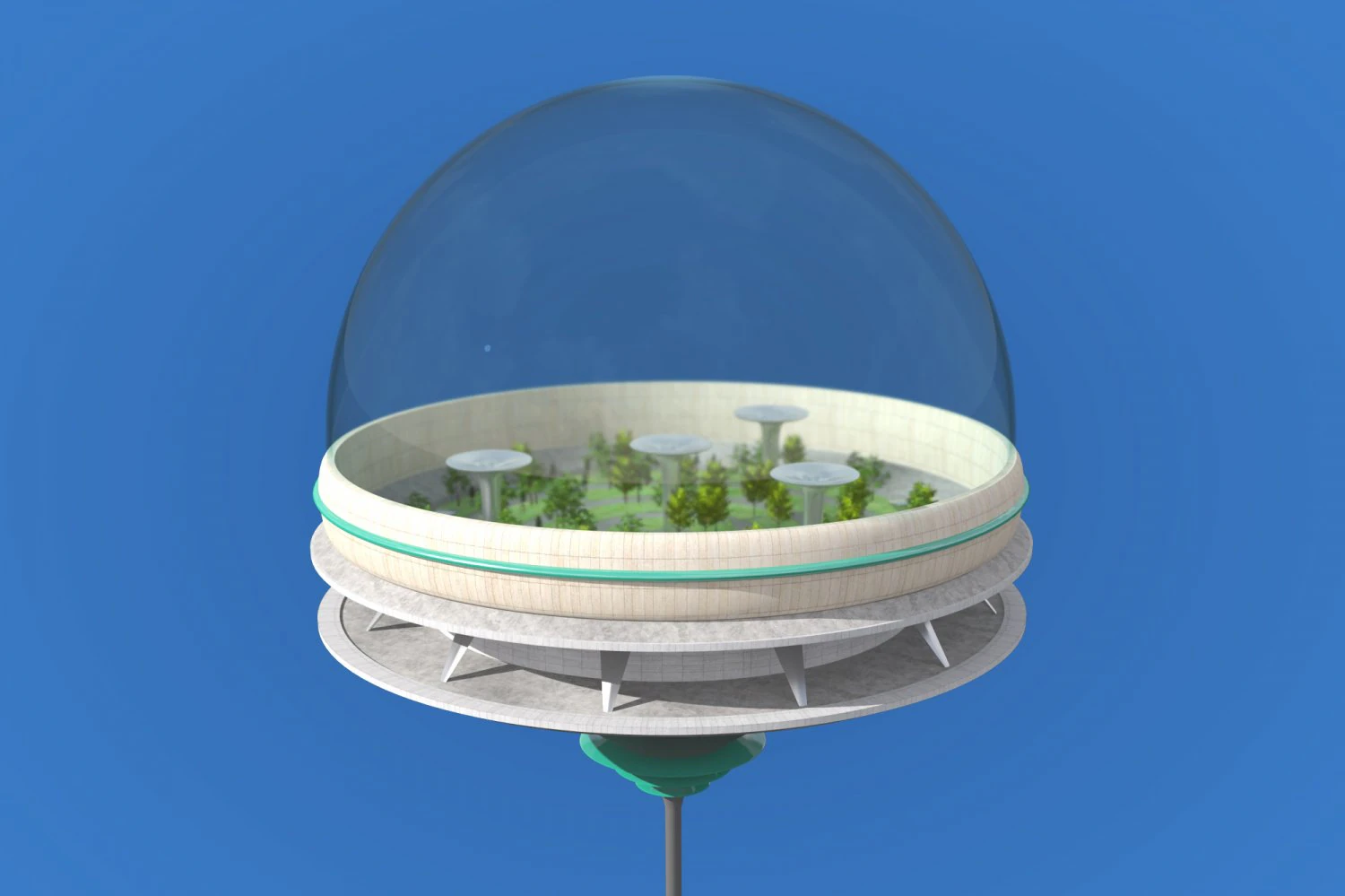 futuristic architecture skyscraper 09 3D Model .c4d .max .obj .3ds .fbx .stl .blend
