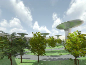 futuristic architecture skyscraper 09 3D Model
