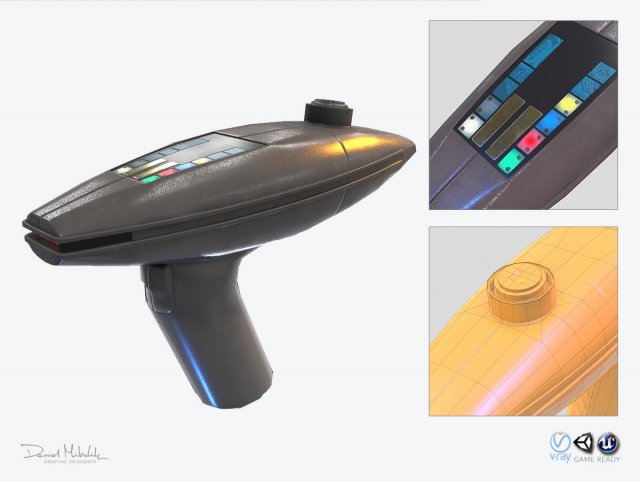 phaser type 2 2271 3D Model .c4d .max .obj .3ds .fbx .stl .blend 