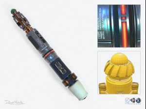 sonic screwdriver sci-fi pbr 3D 模型