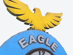 eagle cafe motorway sign 3D Model