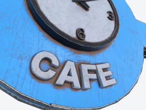 eagle cafe motorway sign 3D Model