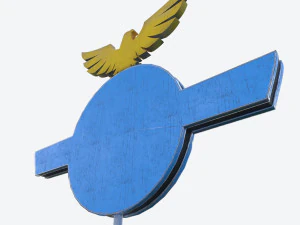 eagle cafe motorway sign 3D Model