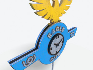 eagle cafe motorway sign Modelo 3D