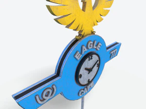 eagle cafe motorway sign 3D Model
