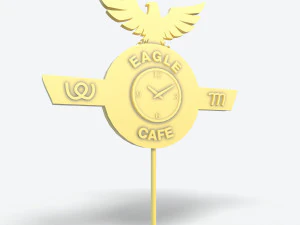 eagle cafe motorway sign 3D Model