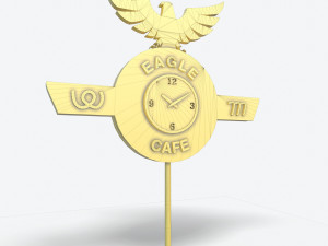eagle cafe motorway sign Modelo 3D