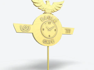 eagle cafe motorway sign 3D Model