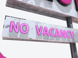 знак автомагістралі pbr рожевий мотель 3D Модель