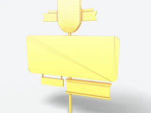 motorway motel sign pbr 3D Model