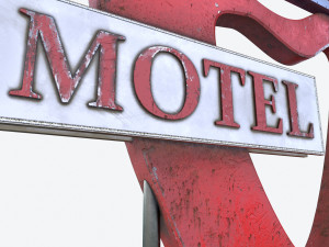 motorway motel sign pbr 3D Model